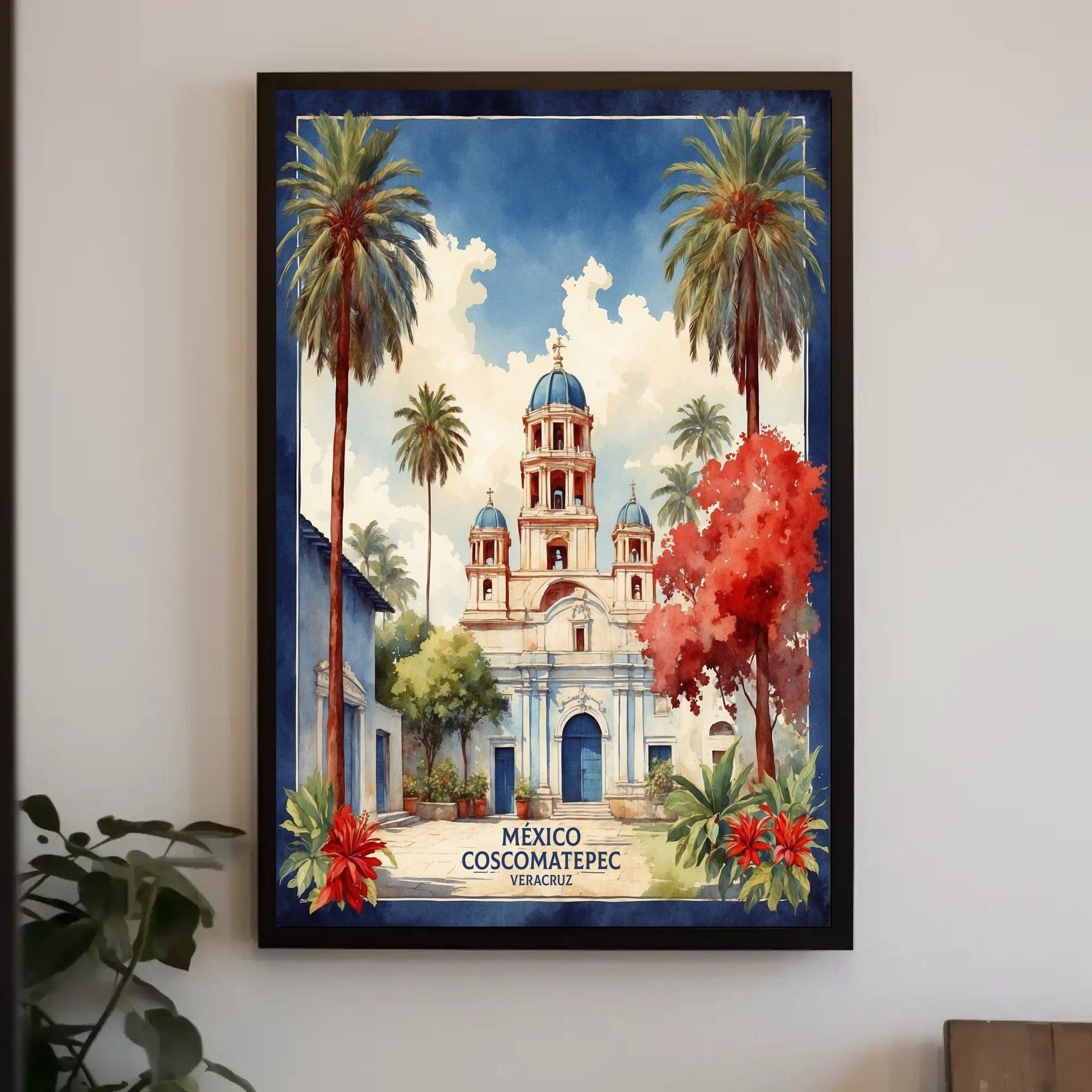 Historic Cathedral in Coscomatepec Mexico Cultural or Heritage Poster PosterGoat