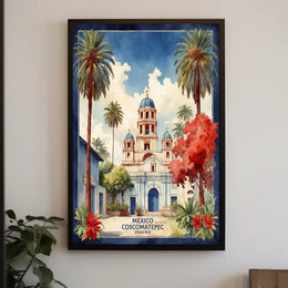 Historic Cathedral in Coscomatepec Mexico Cultural or Heritage Poster PosterGoat