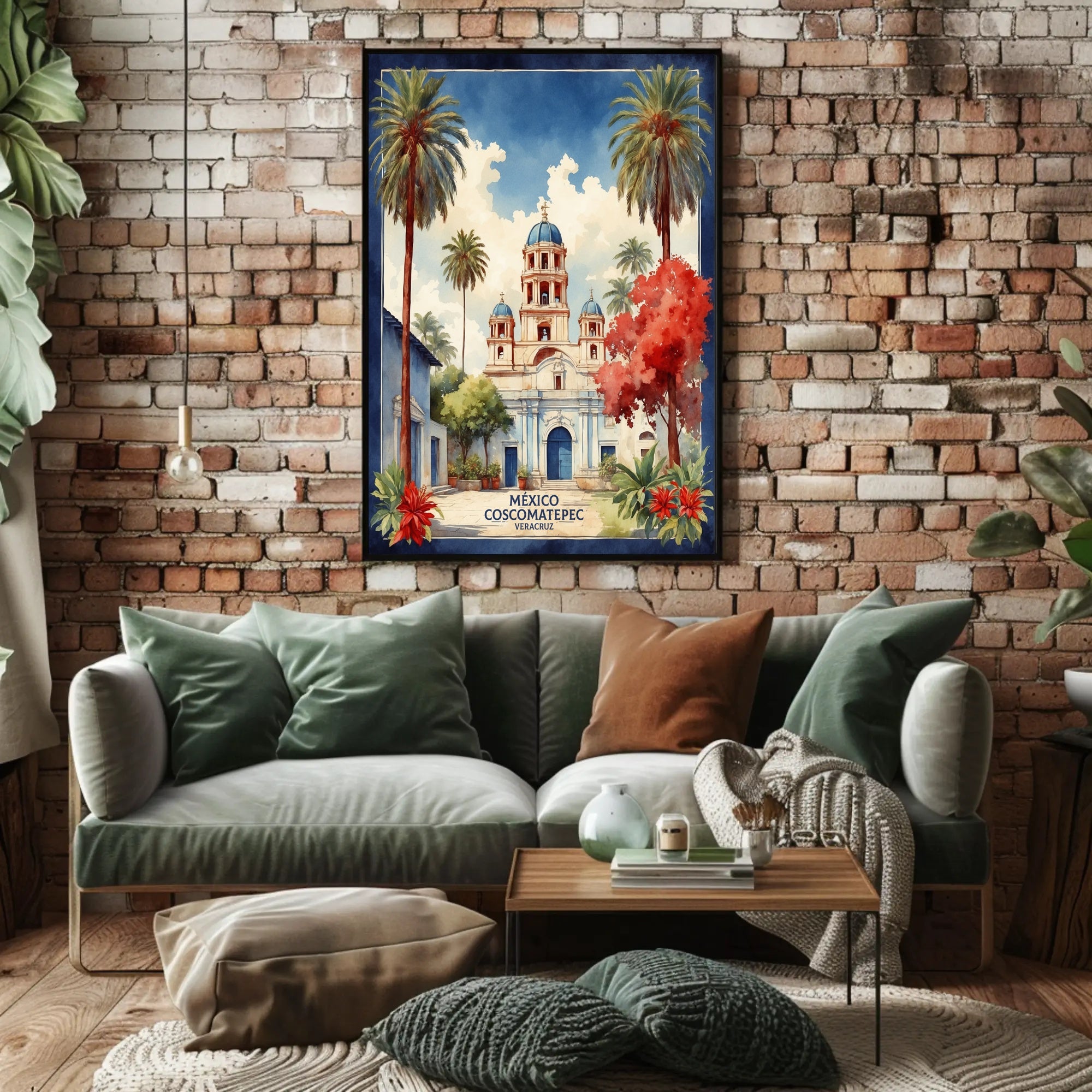 Historic Cathedral in Coscomatepec Mexico Cultural or Heritage Poster PosterGoat