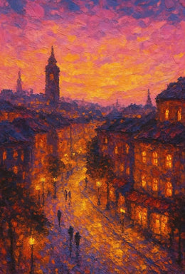 Historic European Cityscape: Impressionist Artistic or Pop Culture Poster PosterGoat
