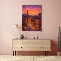 Historic European Cityscape: Impressionist Artistic or Pop Culture Poster PosterGoat