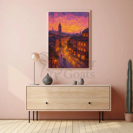 Historic European Cityscape: Impressionist Artistic or Pop Culture Poster PosterGoat