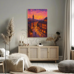 Historic European Cityscape: Impressionist Artistic or Pop Culture Poster PosterGoat