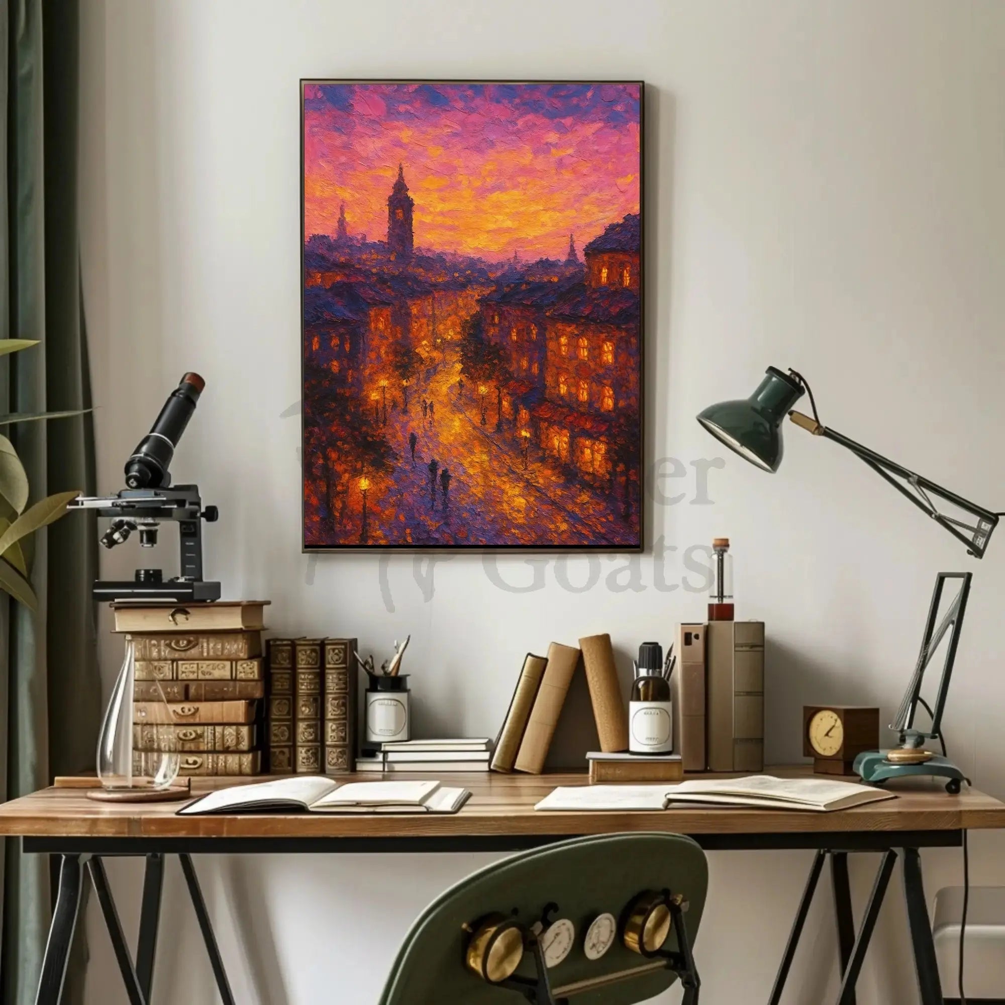 Historic European Cityscape: Impressionist Artistic or Pop Culture Poster PosterGoat