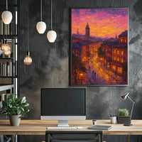 Historic European Cityscape: Impressionist Artistic or Pop Culture Poster PosterGoat