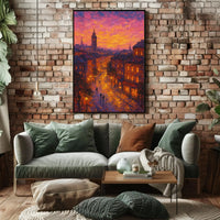 Historic European Cityscape: Impressionist Artistic or Pop Culture Poster PosterGoat