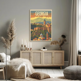 Historic Georgian Landscape Vintage Travel Poster PosterGoat
