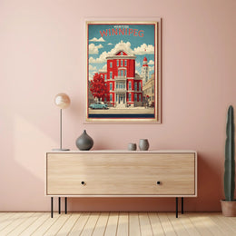 Historic Red-Brick Building in Winnipeg Urban or Cityscape Poster PosterGoat