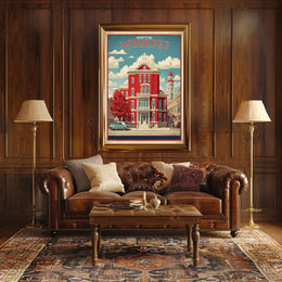 Historic Red-Brick Building in Winnipeg Urban or Cityscape Poster PosterGoat