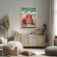 Historic Red-Brick Building in Winnipeg Urban or Cityscape Poster PosterGoat