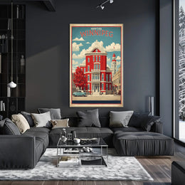 Historic Red-Brick Building in Winnipeg Urban or Cityscape Poster PosterGoat