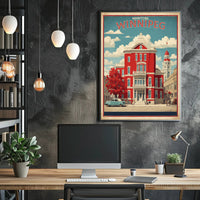 Historic Red-Brick Building in Winnipeg Urban or Cityscape Poster PosterGoat