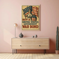 Historic US War Bonds Poster: Patriotic Propaganda Art PosterGoat