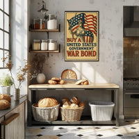 Historic US War Bonds Poster: Patriotic Propaganda Art PosterGoat