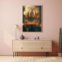 Historical Drama in Fiery Protest Poster PosterGoat
