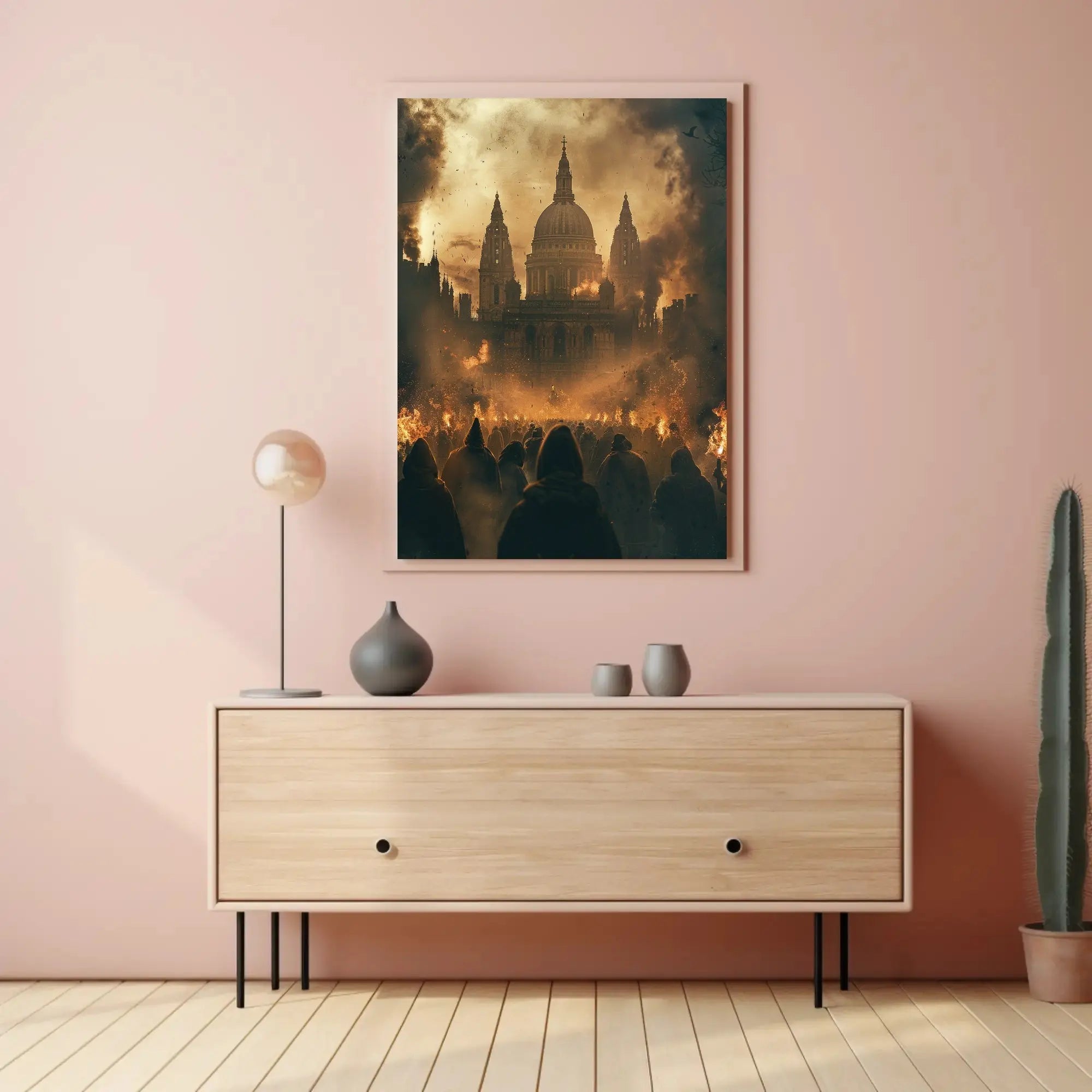 Historical Drama in Fiery Protest Poster PosterGoat