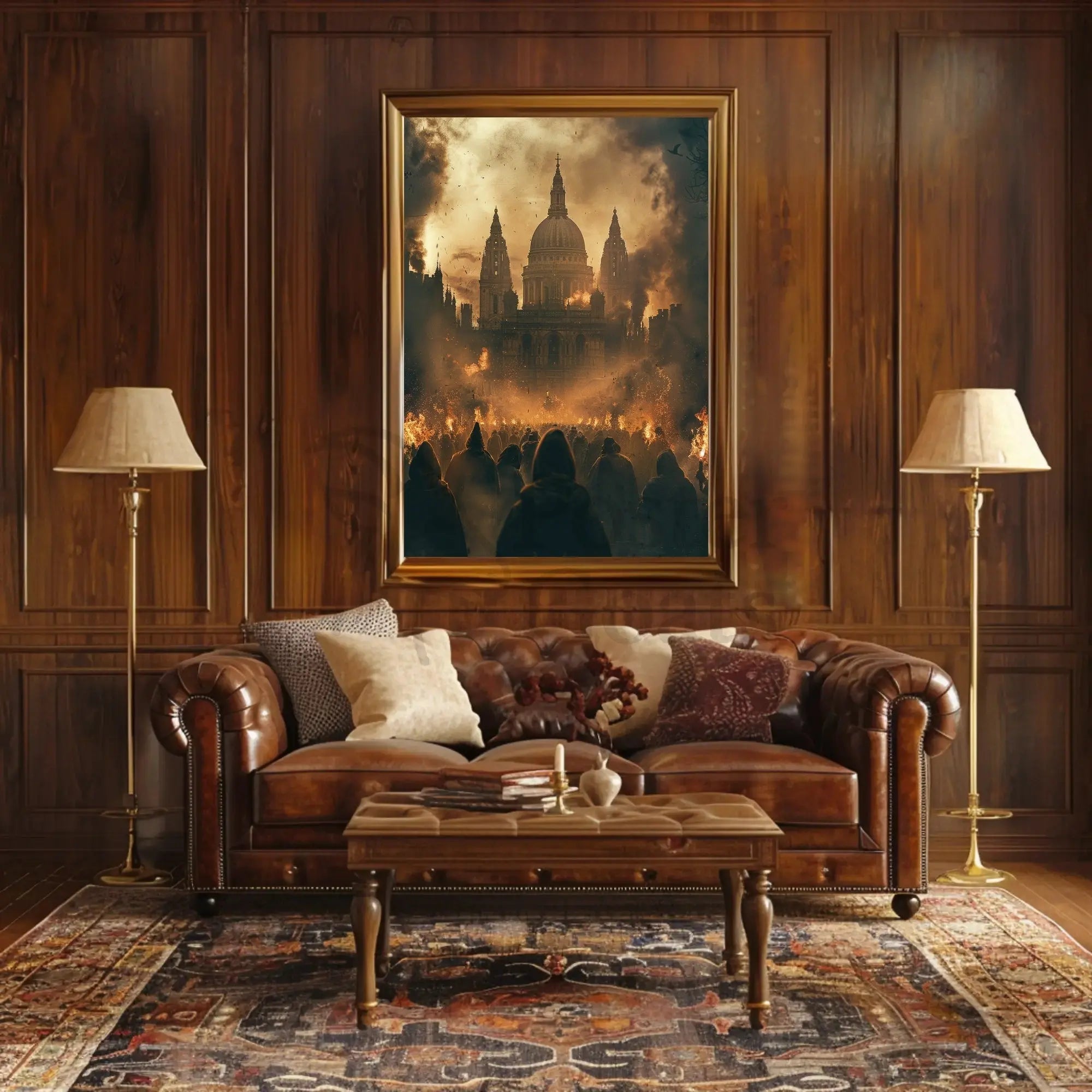 Historical Drama in Fiery Protest Poster PosterGoat