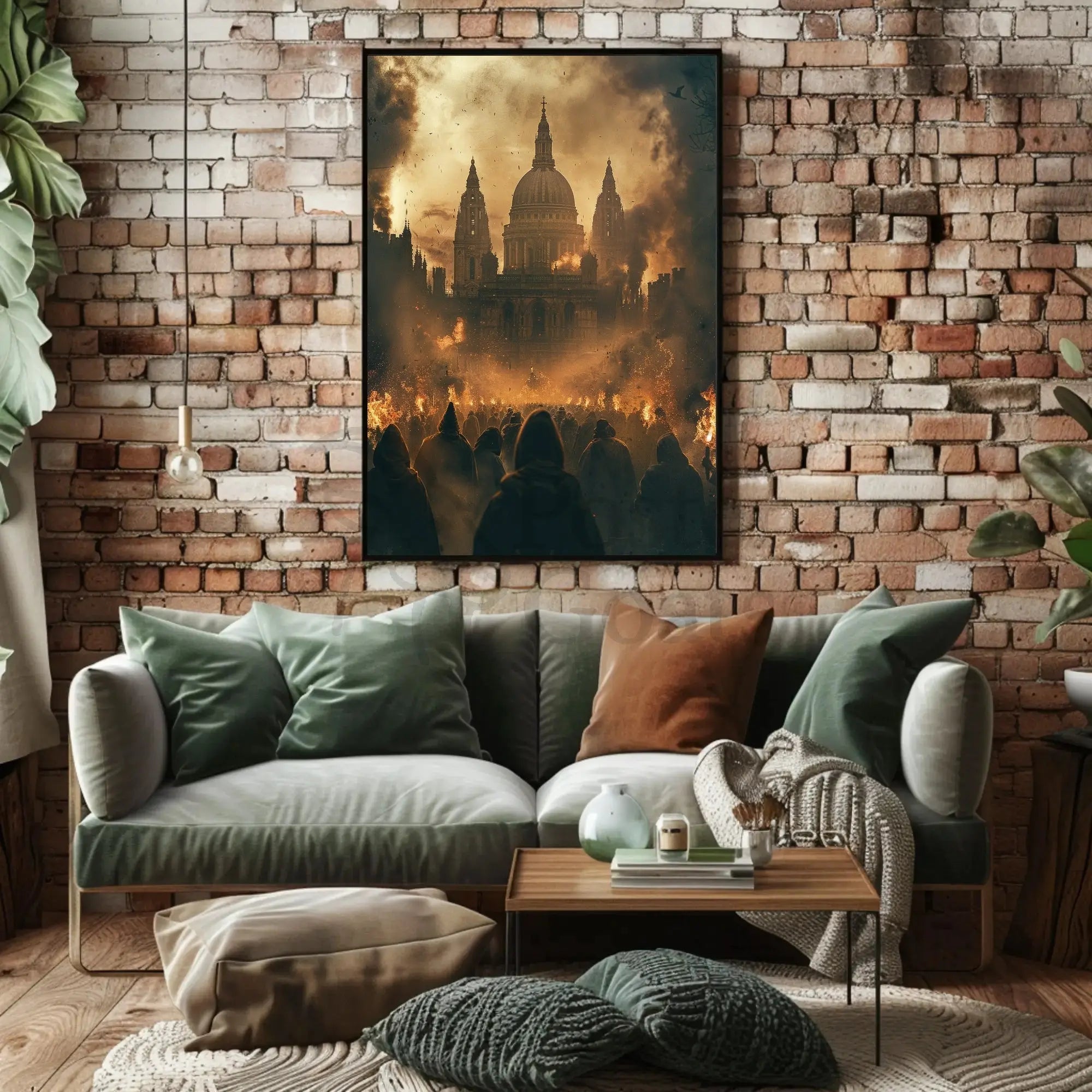 Historical Drama in Fiery Protest Poster PosterGoat