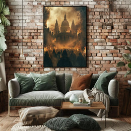 Historical Drama in Fiery Protest Poster PosterGoat