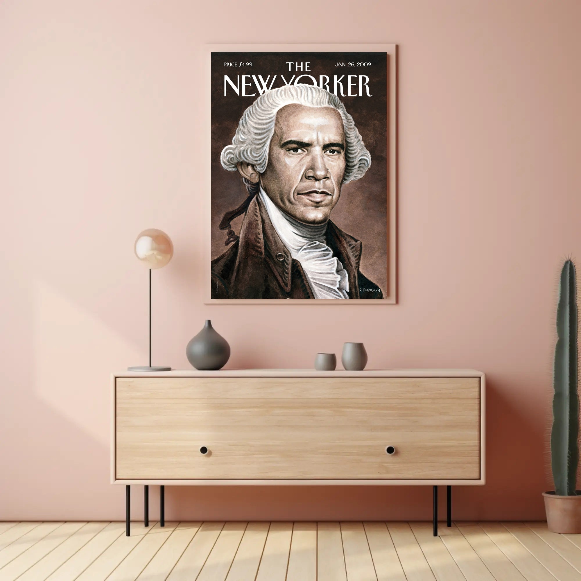 Historical Figure Meets Modern Persona in Artistic Portrait Poster PosterGoat