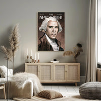 Historical Figure Meets Modern Persona in Artistic Portrait Poster PosterGoat