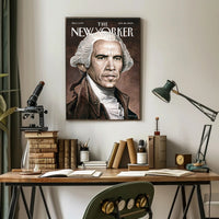 Historical Figure Meets Modern Persona in Artistic Portrait Poster PosterGoat