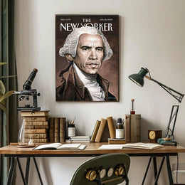 Historical Figure Meets Modern Persona in Artistic Portrait Poster PosterGoat