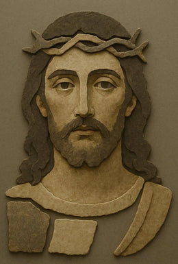 Historical Jesus Cut-Paper Collage Artistic Poster PosterGoat