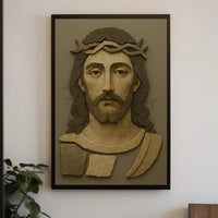 Historical Jesus Cut-Paper Collage Artistic Poster PosterGoat