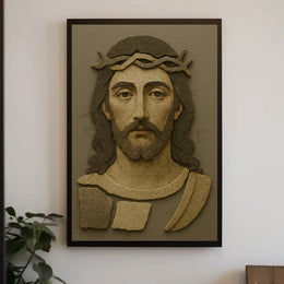 Historical Jesus Cut-Paper Collage Artistic Poster PosterGoat