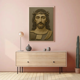 Historical Jesus Cut-Paper Collage Artistic Poster PosterGoat