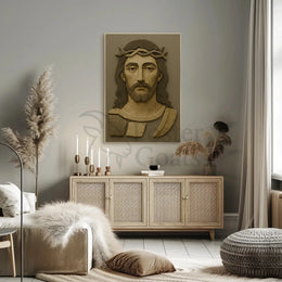 Historical Jesus Cut-Paper Collage Artistic Poster PosterGoat