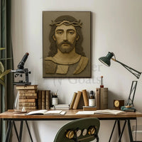 Historical Jesus Cut-Paper Collage Artistic Poster PosterGoat