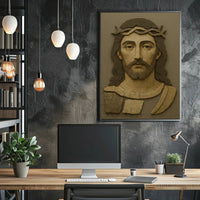 Historical Jesus Cut-Paper Collage Artistic Poster PosterGoat
