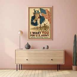 Historical Uncle Sam World War I Recruitment Poster PosterGoat