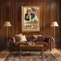 Historical Uncle Sam World War I Recruitment Poster PosterGoat