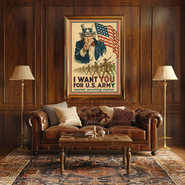 Historical Uncle Sam World War I Recruitment Poster PosterGoat