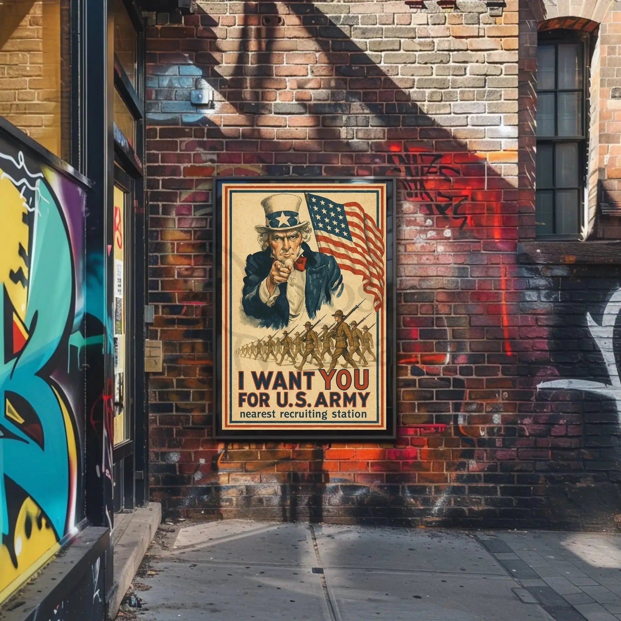 Historical Uncle Sam World War I Recruitment Poster PosterGoat