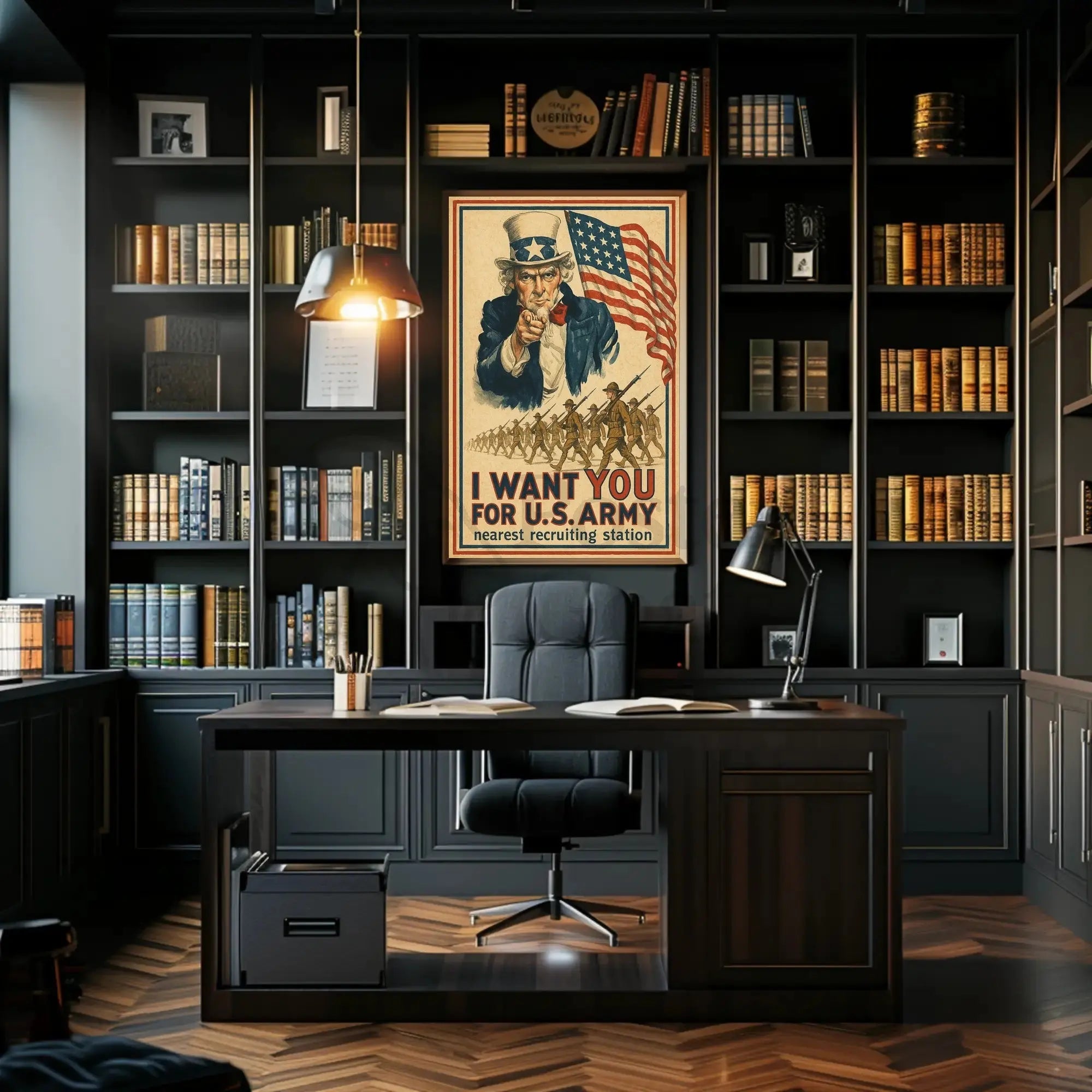 Historical Uncle Sam World War I Recruitment Poster PosterGoat