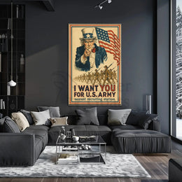Historical Uncle Sam World War I Recruitment Poster PosterGoat