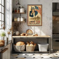 Historical Uncle Sam World War I Recruitment Poster PosterGoat