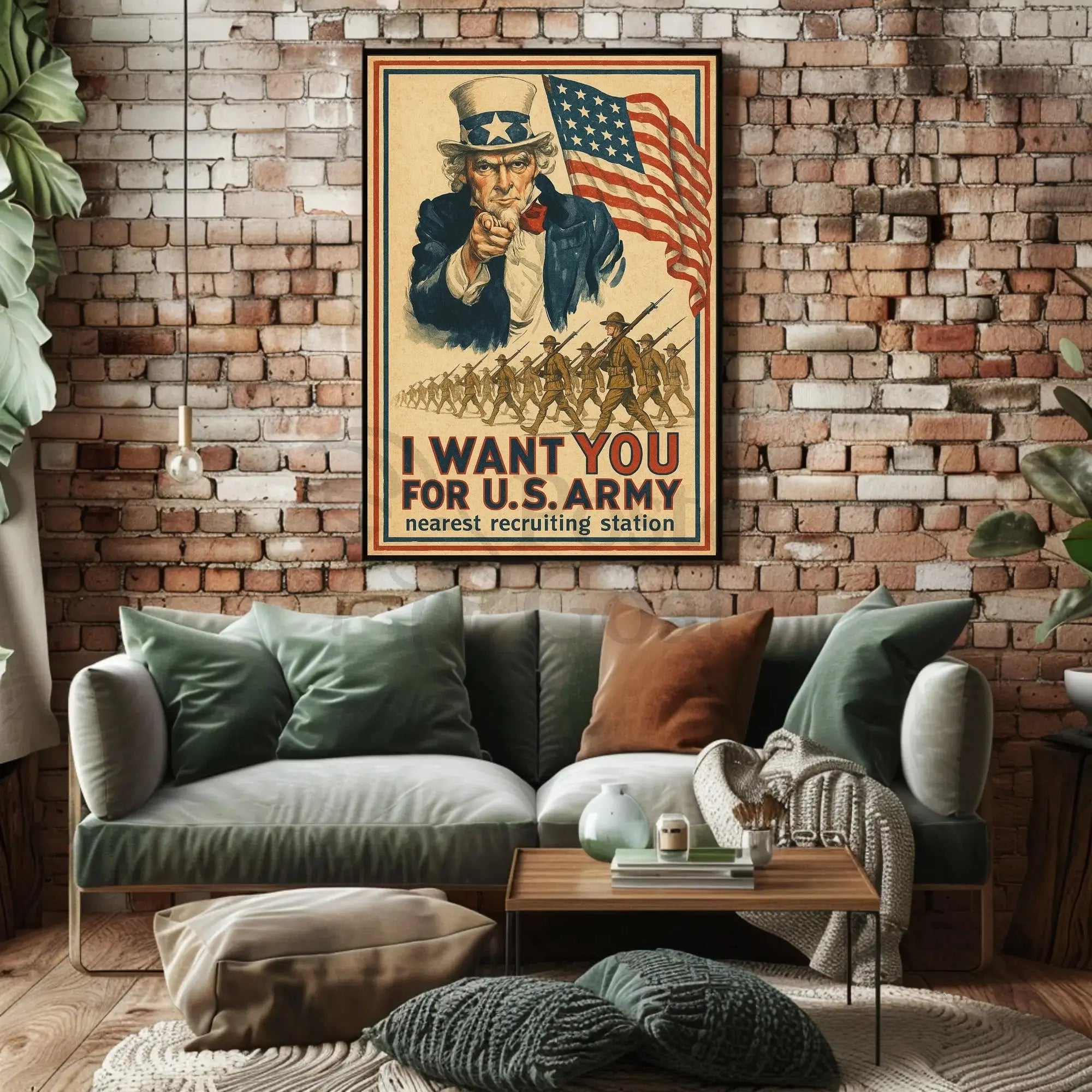Historical Uncle Sam World War I Recruitment Poster PosterGoat