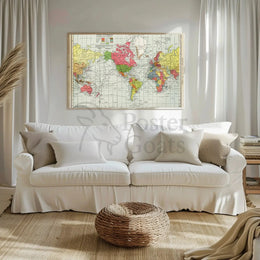 Historical World Map Colonial Territories Historical Poster PosterGoat