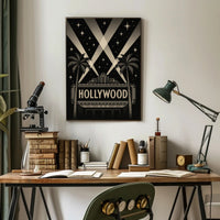 Hollywood Glamour Vintage Art Deco Urban Cityscape Poster PosterGoat