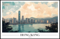 Hong Kong Scenic Skyline Urban Cityscape Poster PosterGoat