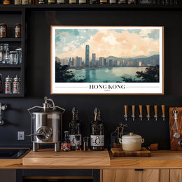 Hong Kong Scenic Skyline Urban Cityscape Poster PosterGoat