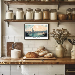 Hong Kong Scenic Skyline Urban Cityscape Poster PosterGoat