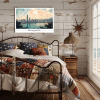 Hong Kong Scenic Skyline Urban Cityscape Poster PosterGoat