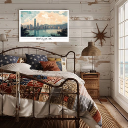 Hong Kong Scenic Skyline Urban Cityscape Poster PosterGoat