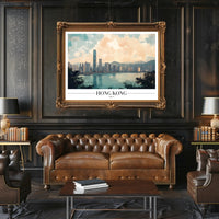 Hong Kong Scenic Skyline Urban Cityscape Poster PosterGoat